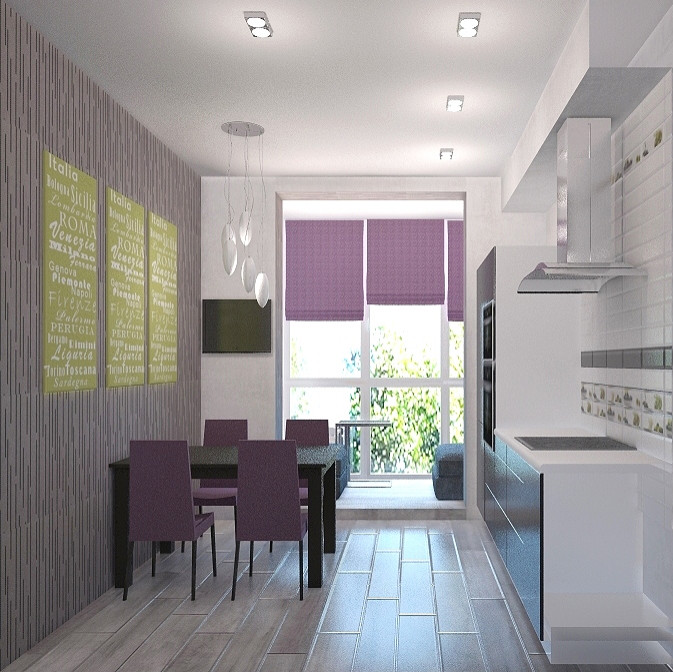 Двухкомнатная квартира: яркий минимализм. 2013 г