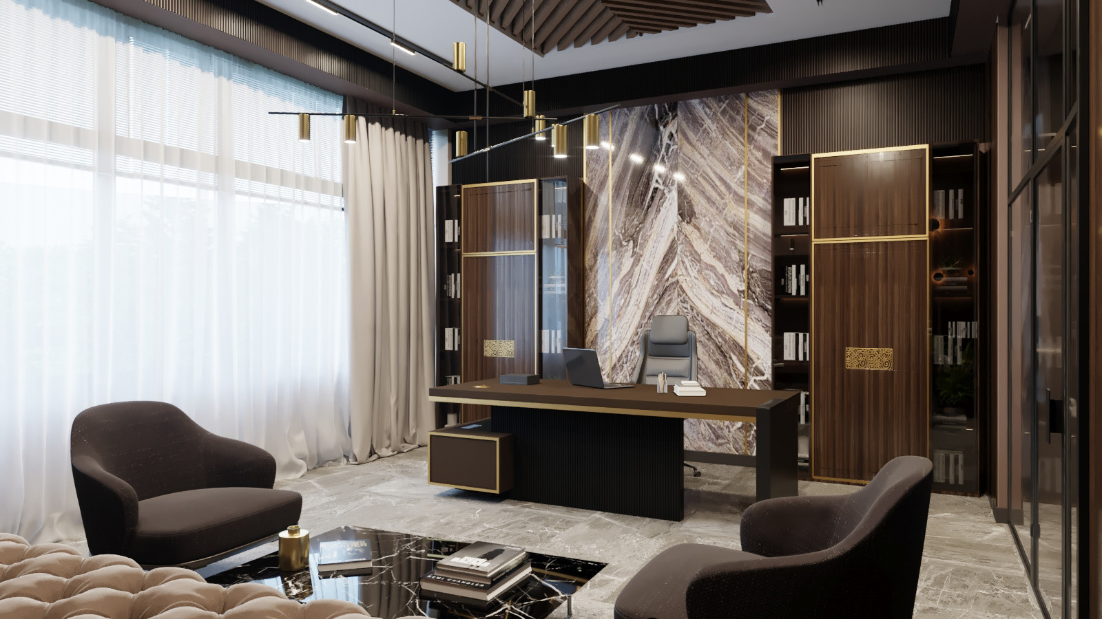 Обложка проекта: Дизайн кабинета руководителя компании