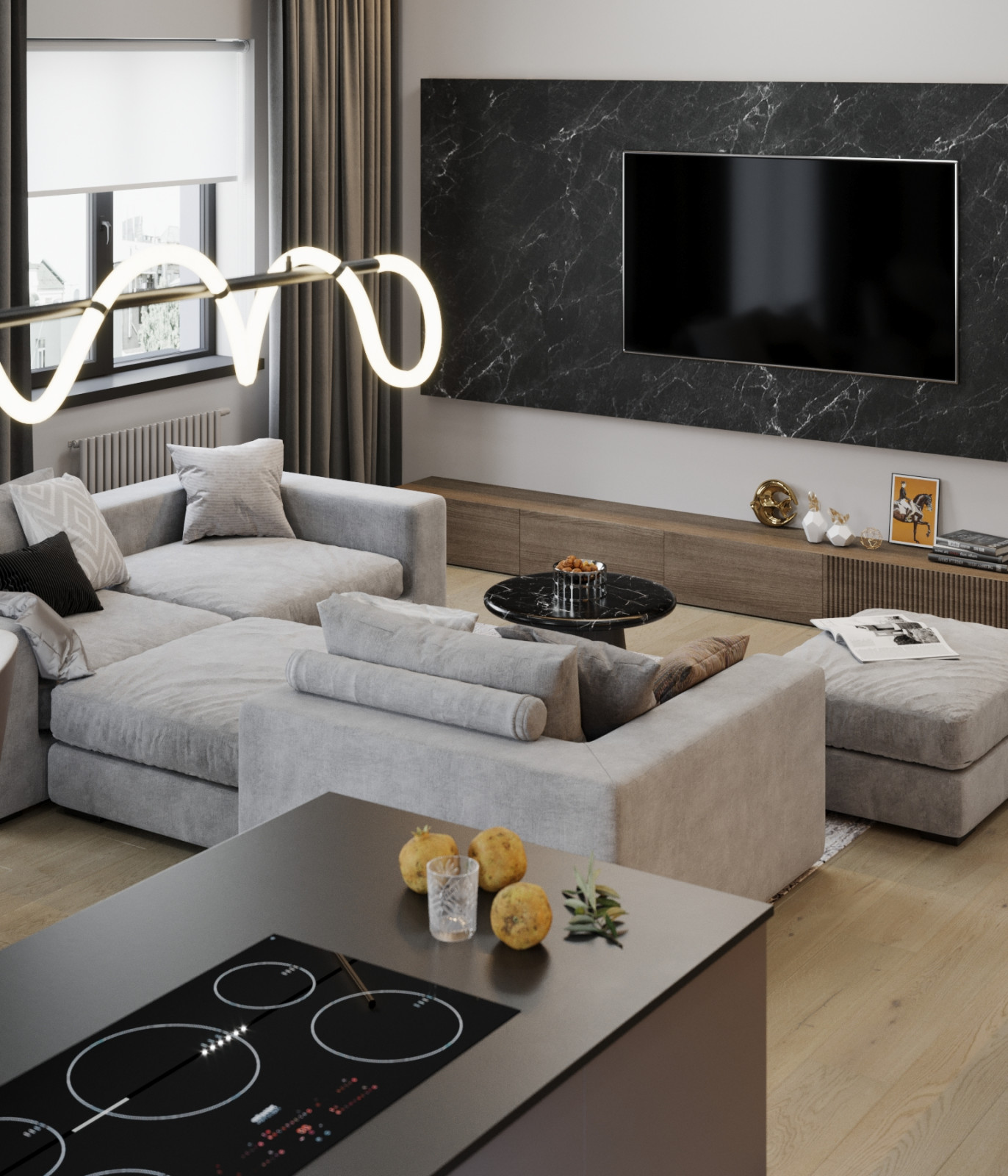 Квартира в серых тонах