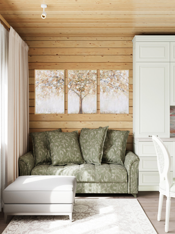 Кухня Гостиная в классическом стиле