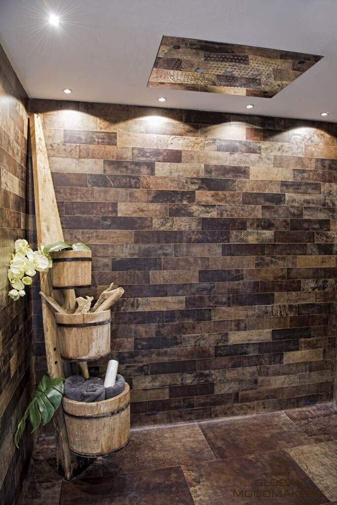 Кожаный душ и раковина