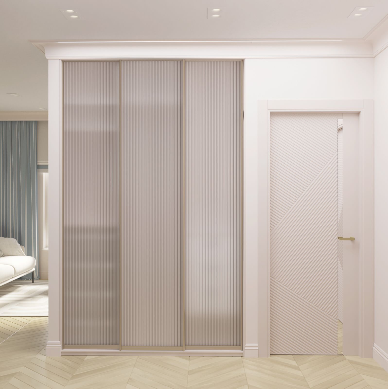 Дизайн-проект однокомнатной квартиры 40 м2 - «Летний бриз»