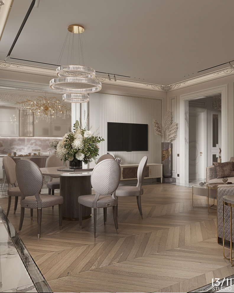 Обложка проекта: Трехкомнатная квартира в современной классике