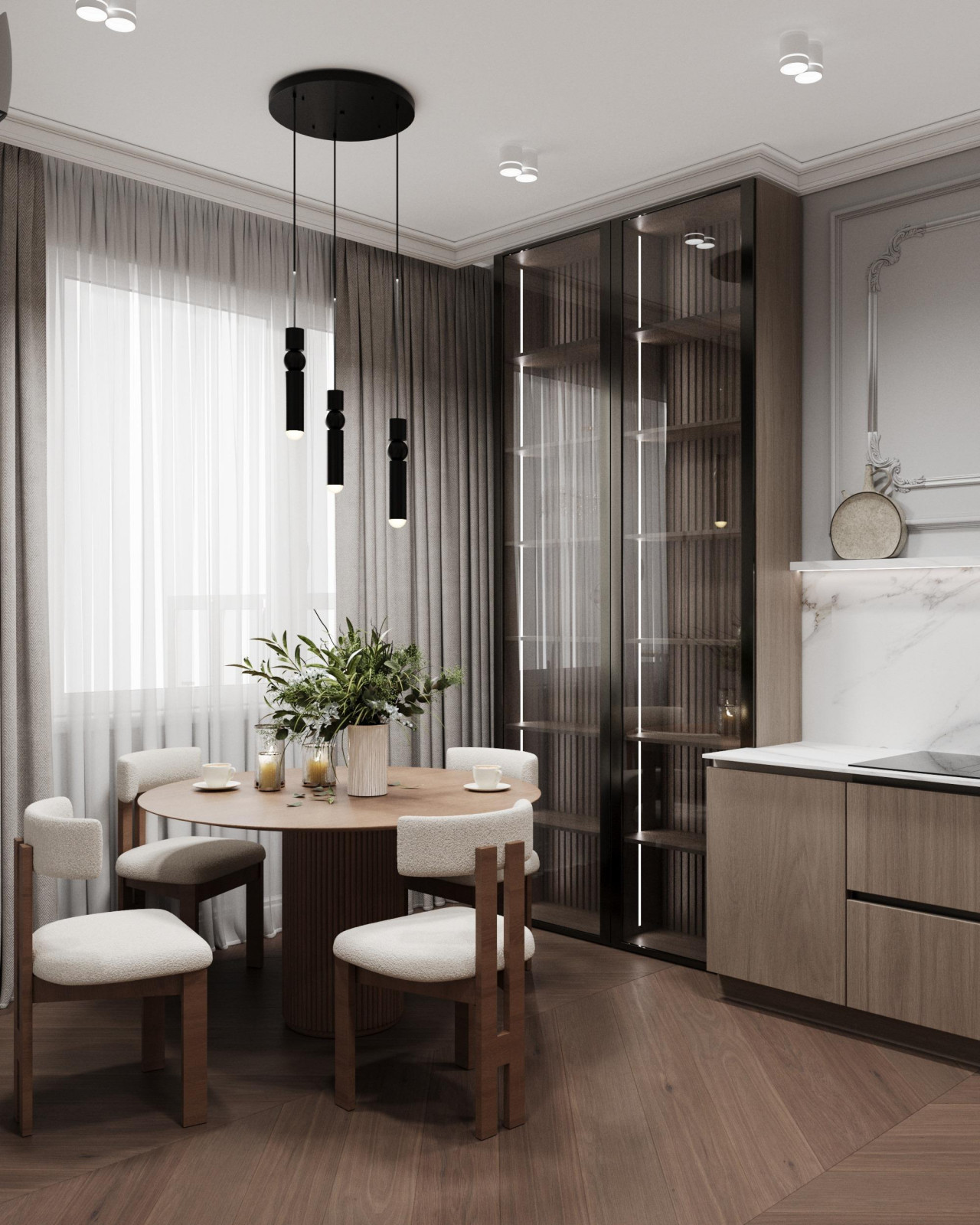 Квартира 90м2 в Краснодаре в стиле неоклассика