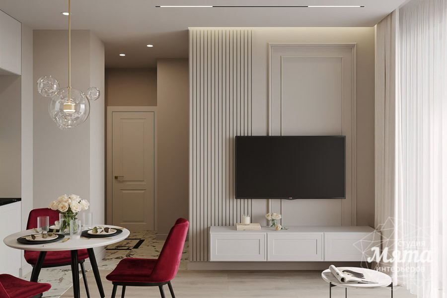 Дизайн-проект однокомнатной квартиры в г. Екатеринбург