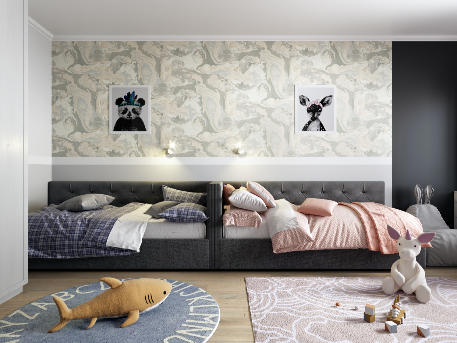 Комната для брата и сестры 9 и 5 лет