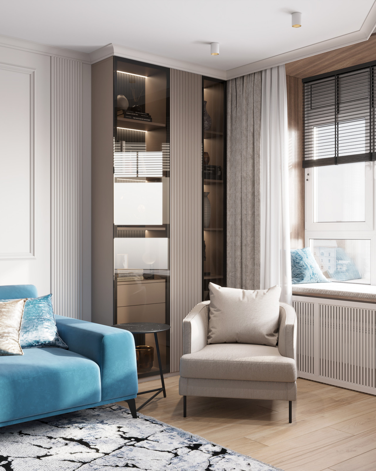 3-комнатная квартира для семьи в стиле современной классики