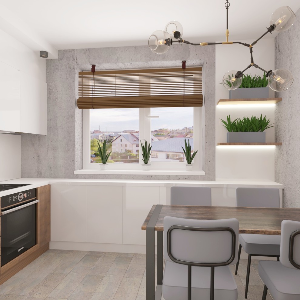 Обложка проекта: Кухня в стиле индустриальный минимализм