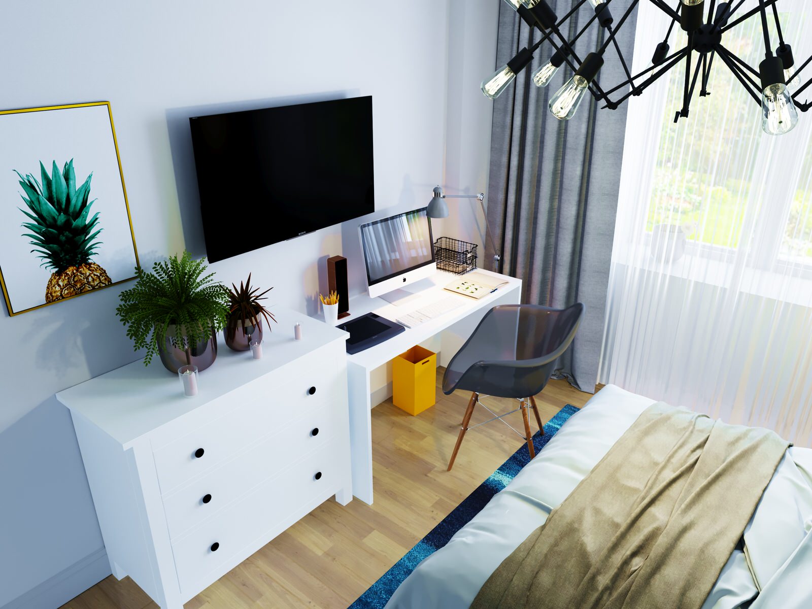 Дизайн спальни для молодого парня