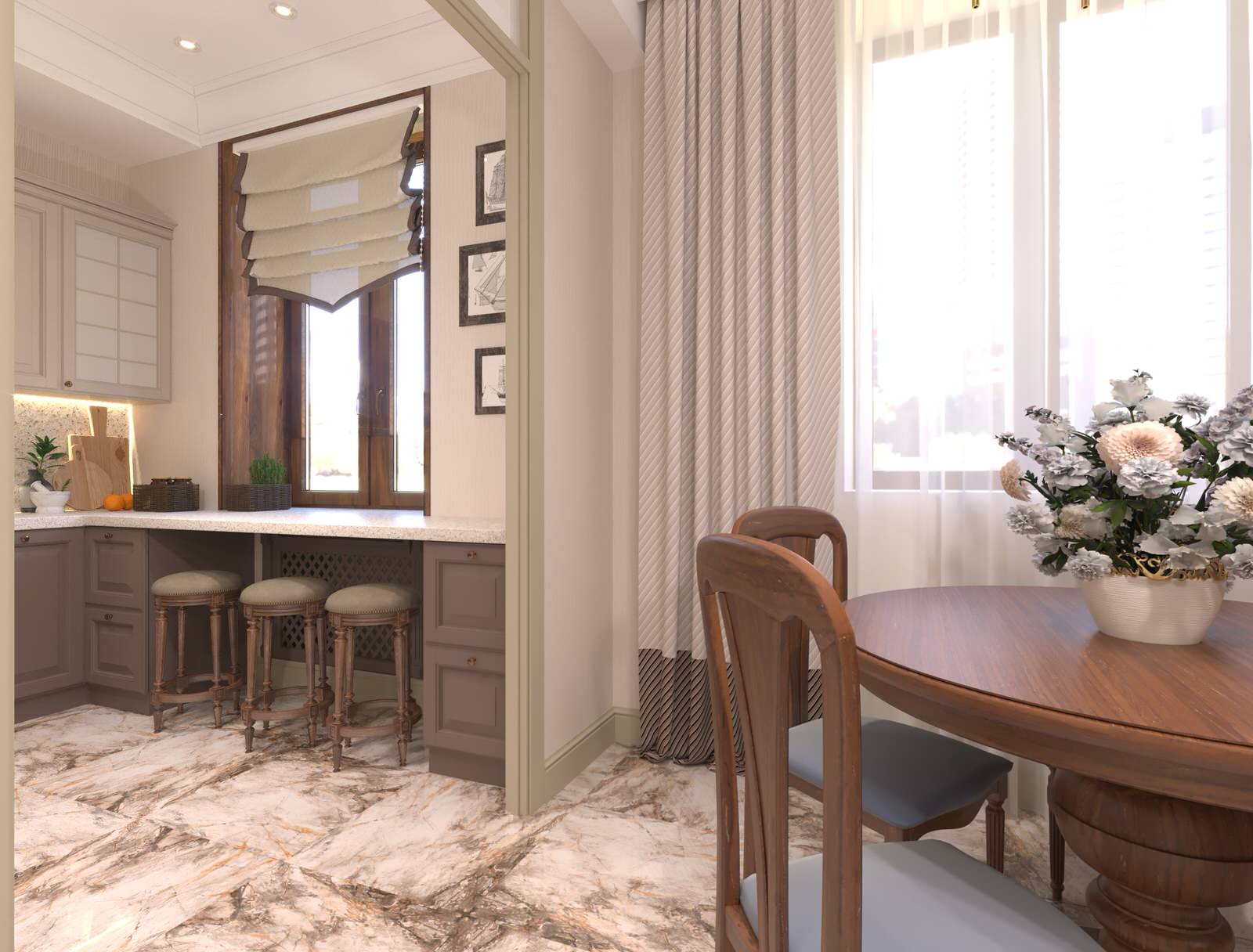 Дизайн-проект интерьера трехкомнатной квартиры .Новосибирск.