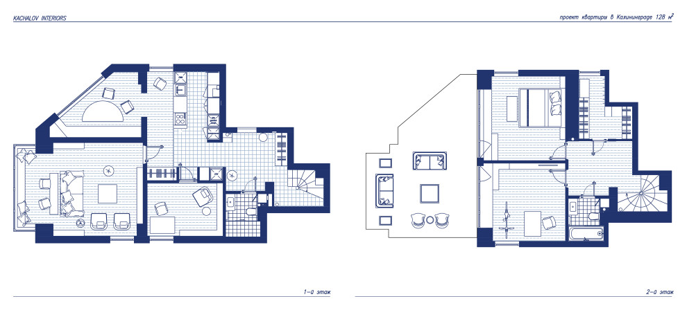Обложка проекта: Двухуровневая квартира 128 м