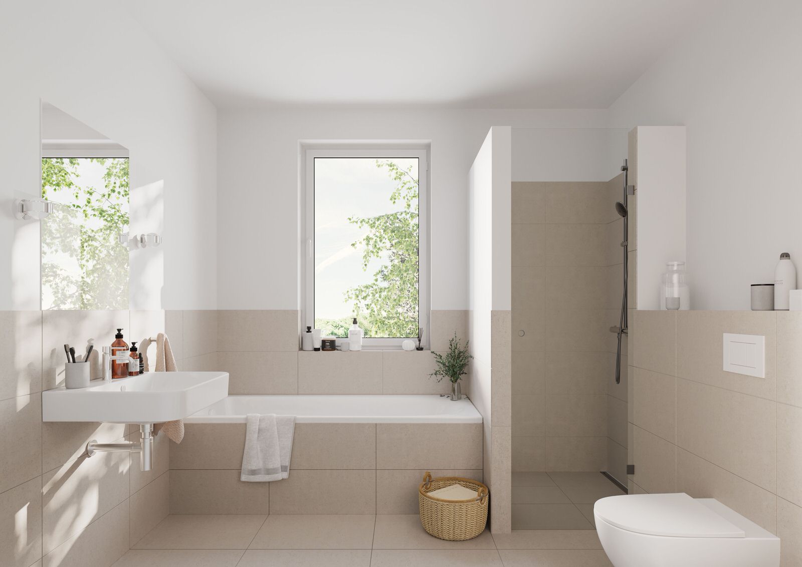 Architektur visualisierung einer modernen Wohnanlage