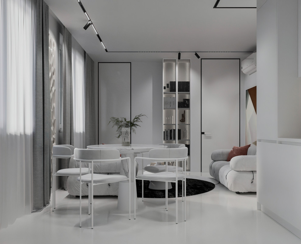 Гостиная в квартире 50 кв.м., Березовая Аллея