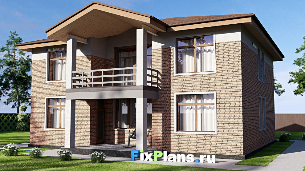 Проект двухэтажного дома 17х18 м S274м2 F-17063