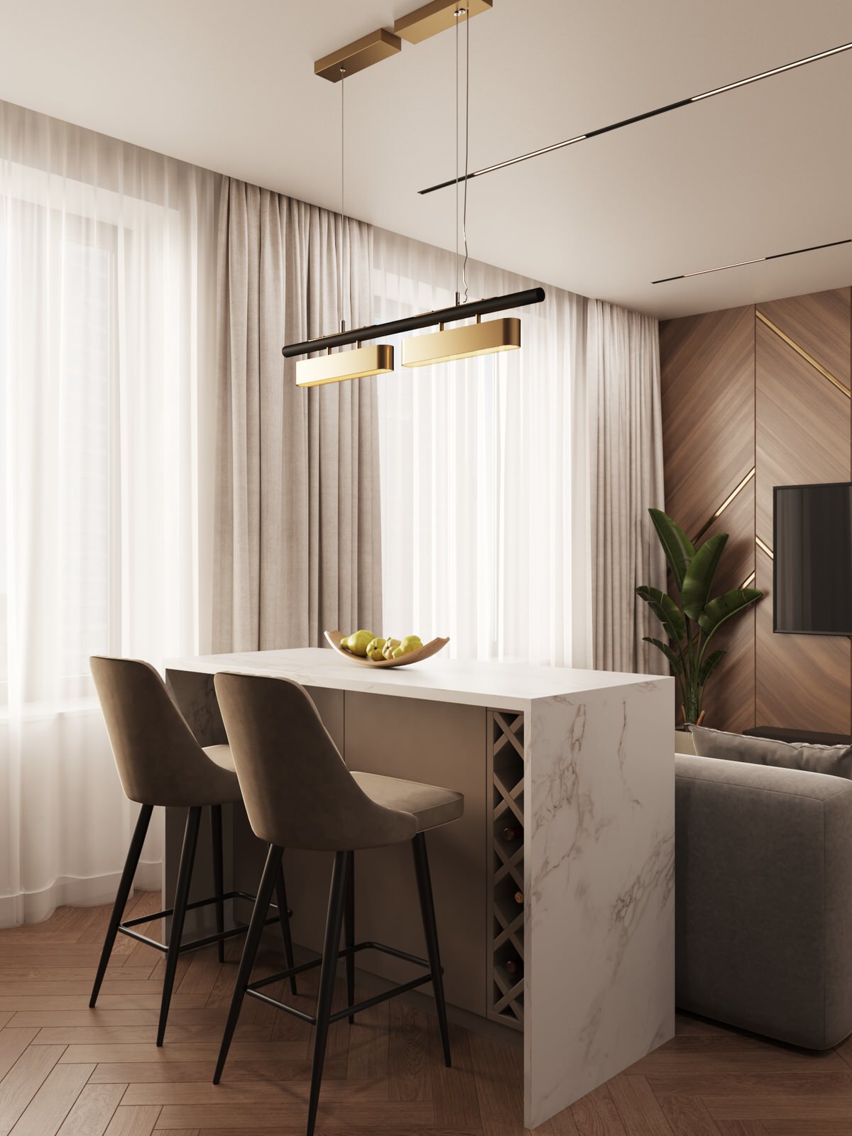 Проект квартиры 78 кв.м., ЖК Чикаго