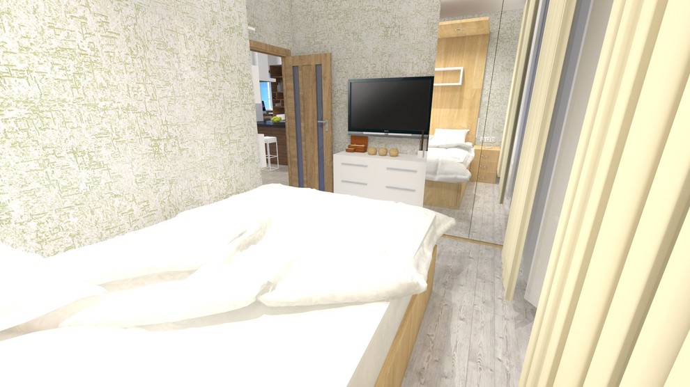 Технический проект двухкомнатной квартиры 60 кв. м. Застройщик Крост