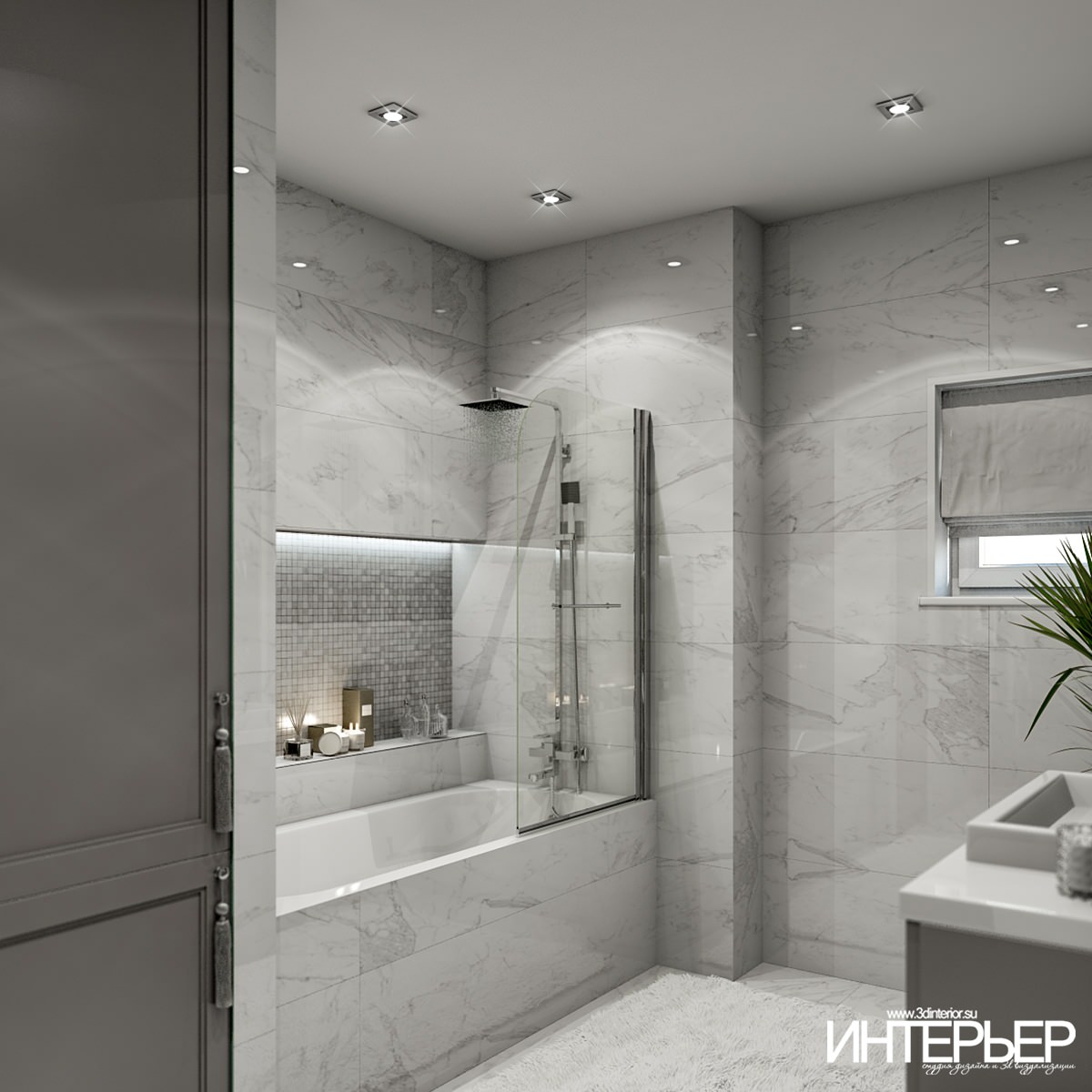 Обложка проекта: Дизайн-проект ванной комнаты в квартире г.Кисловодск