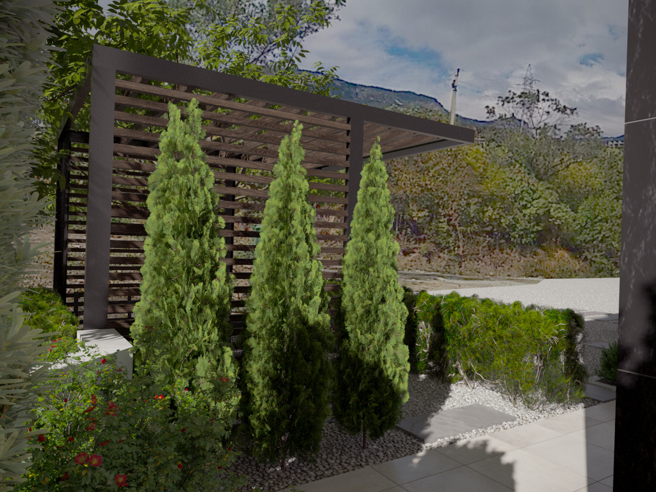 Проект благоустройства территории мини-отеля в Гурзуфе. Ландшафт