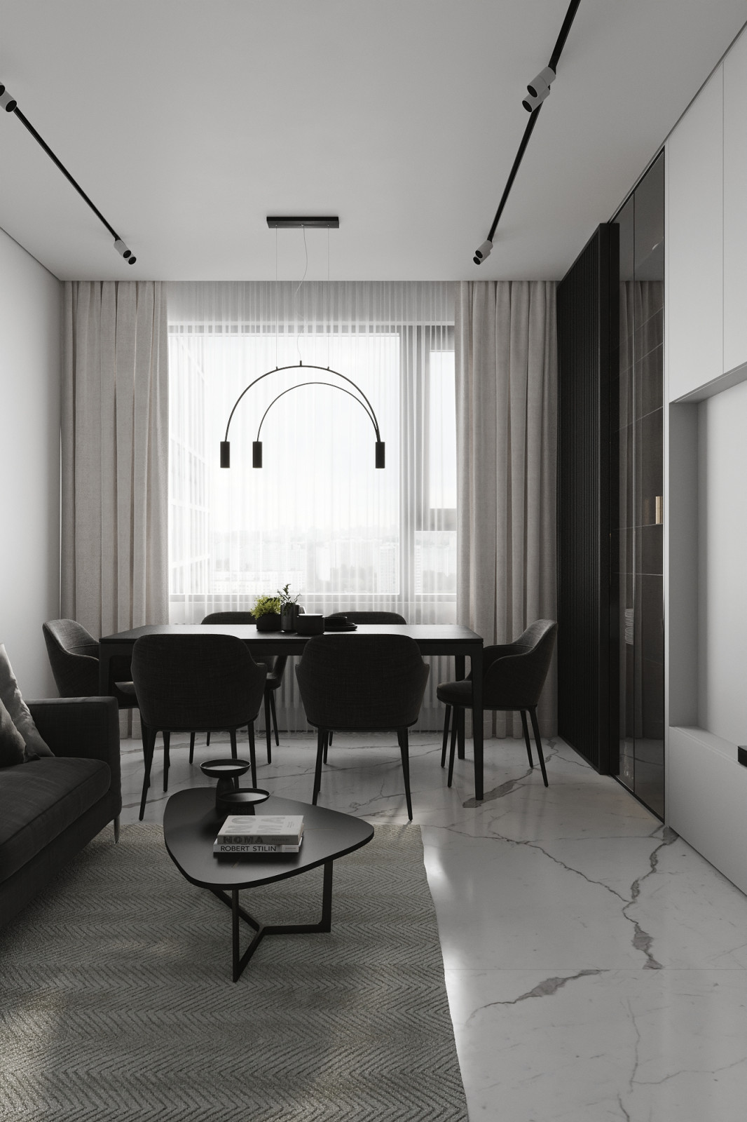 Дизайн интерьера квартиры в современном стиле в ЖК Небо