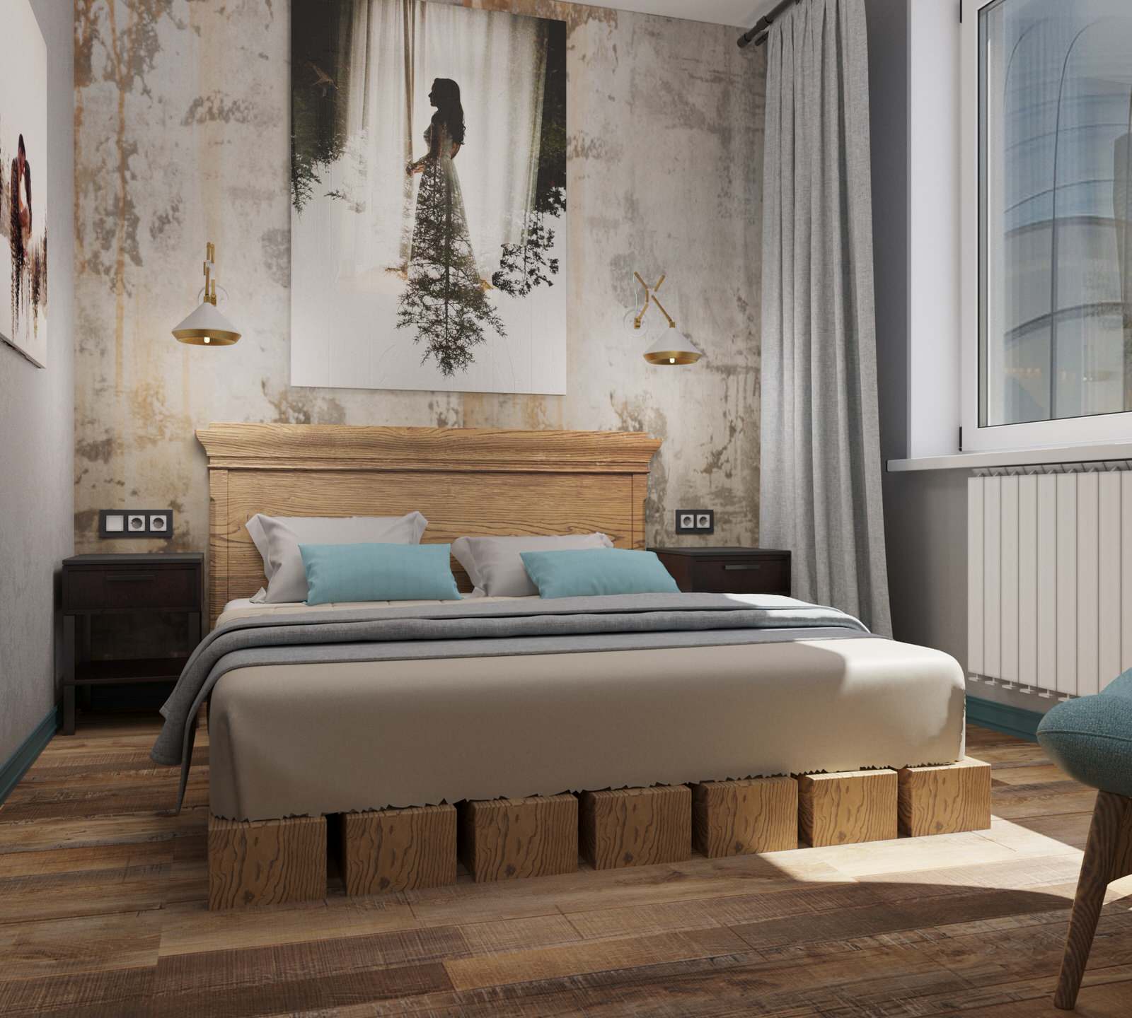 Квартира в стиле эклектики с элементами лофт