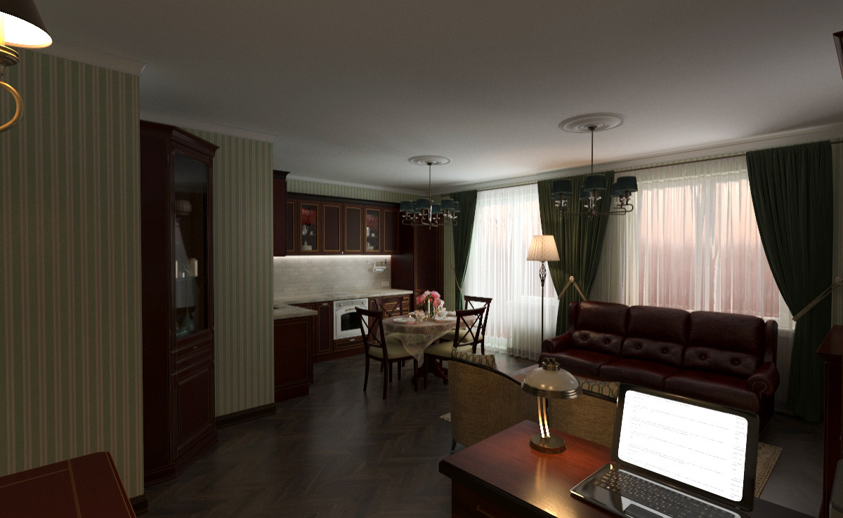 Английский стиль в современной квартире