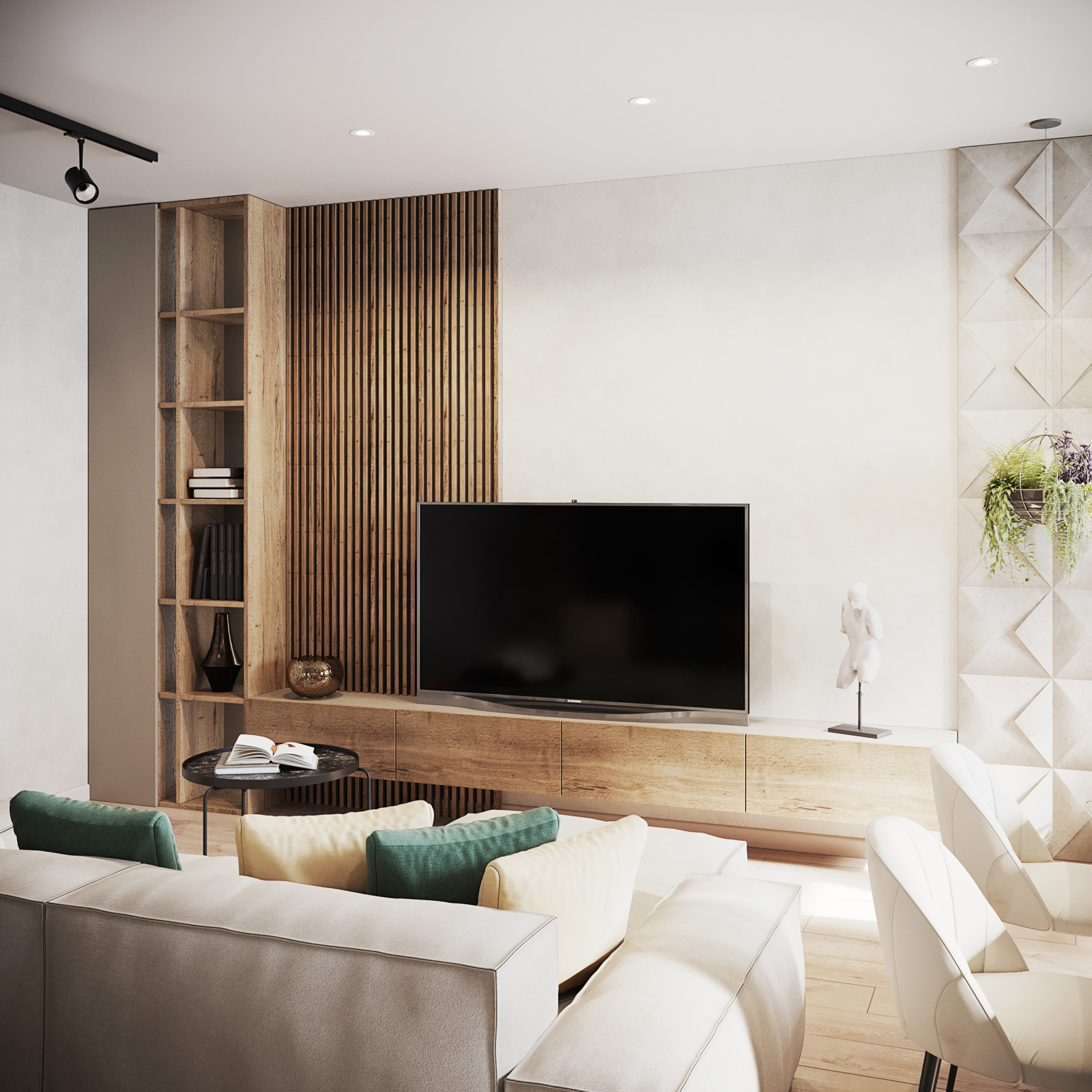 Проект квартиры "Ecoline", кухня-гостиная