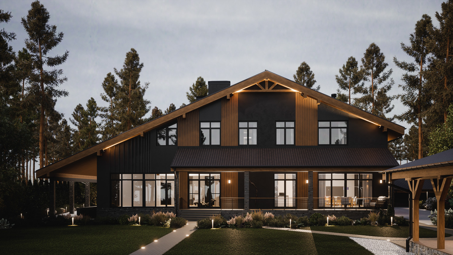 Современное шале Dark Chalet 730