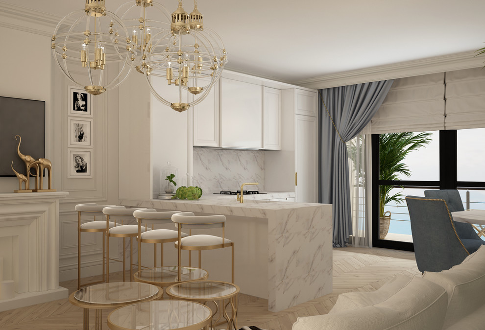 2-ух комнатная квартира в стиле Ар Деко. ЖК "Лазурный берег" г.Сочи