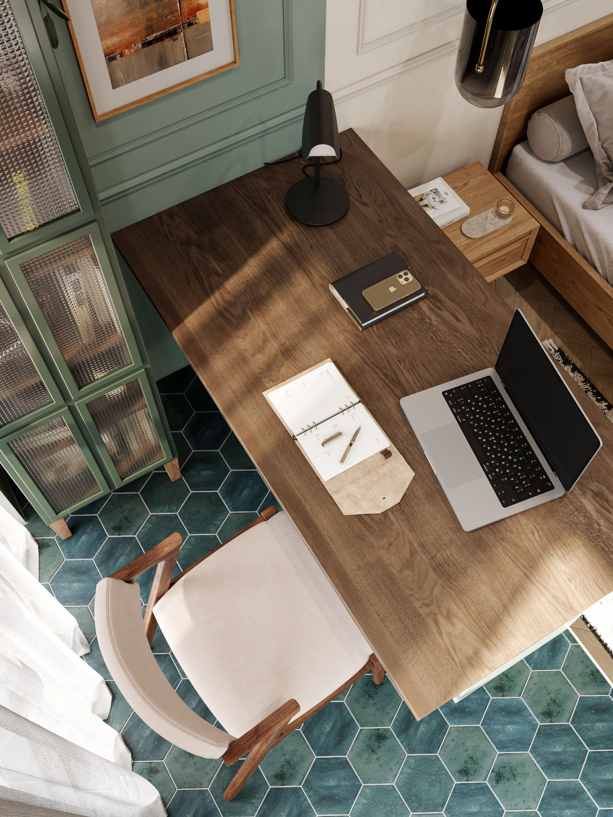 Спальня с яркими акцентами в ЖК Соло