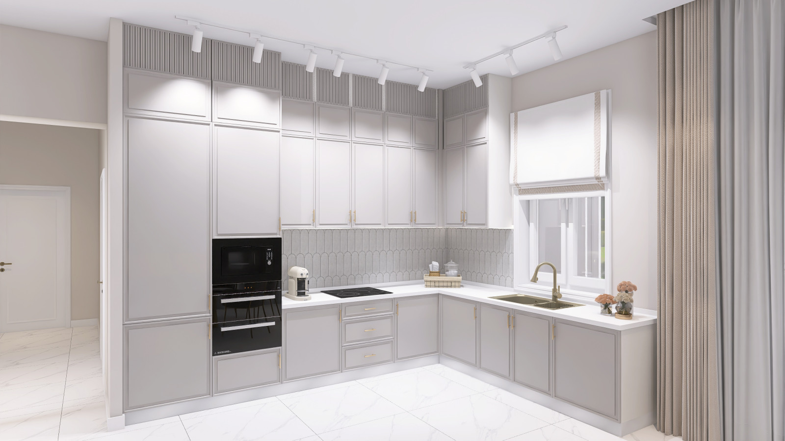 Обложка проекта: Кухня-гостиная в загородном доме.