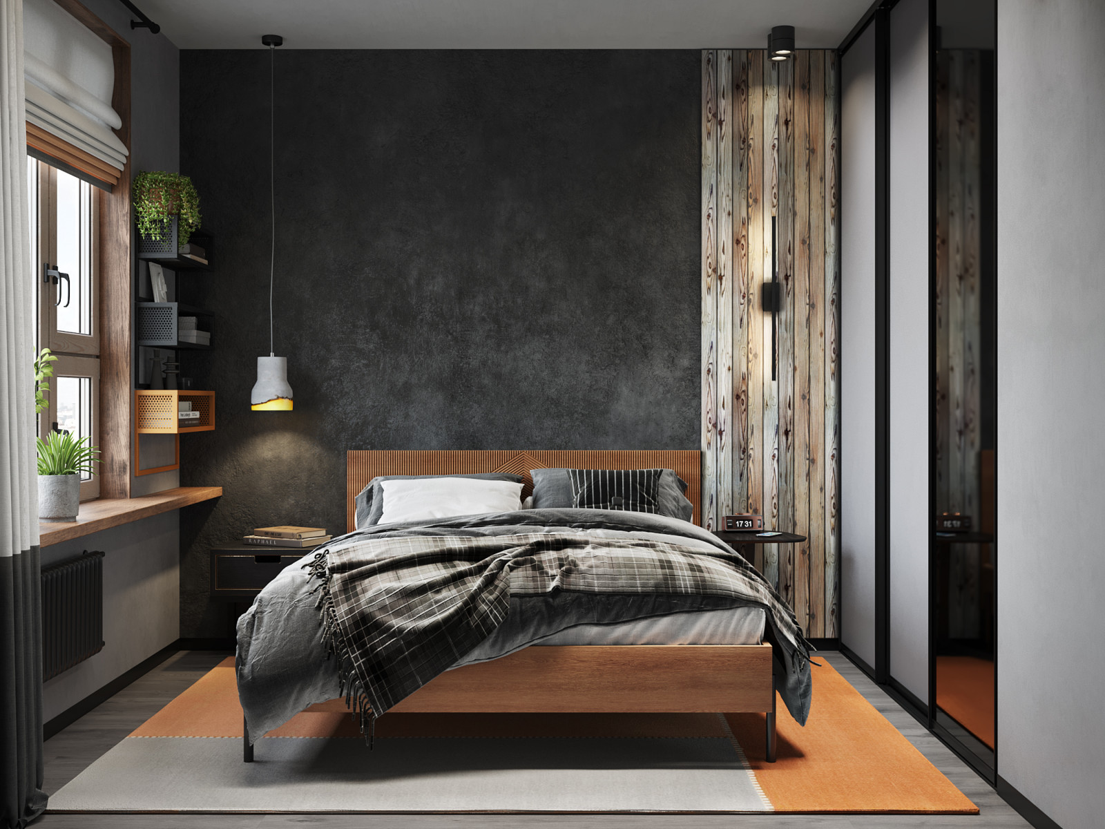 Проект квартиры 34м2 "Original Prankster" для юного начинающего художника