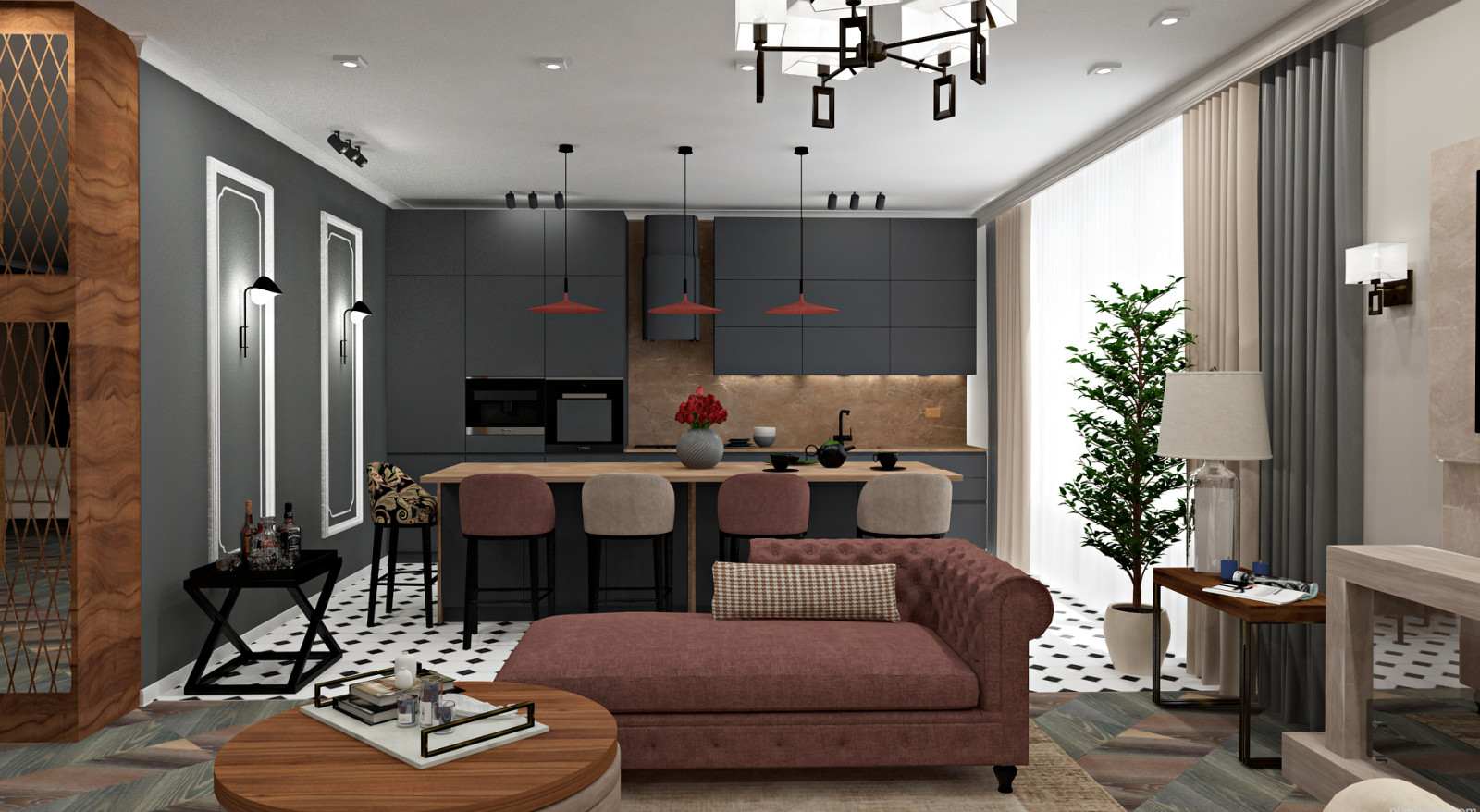 Обложка проекта: Проект с камином