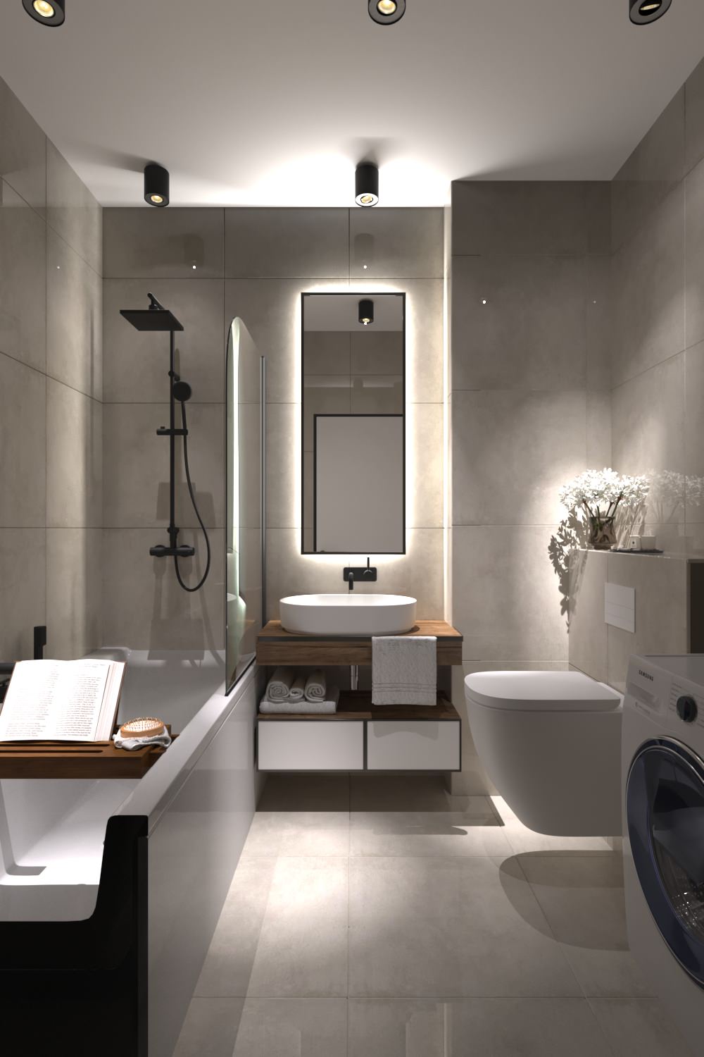 Обложка проекта: Светлая ванная комната