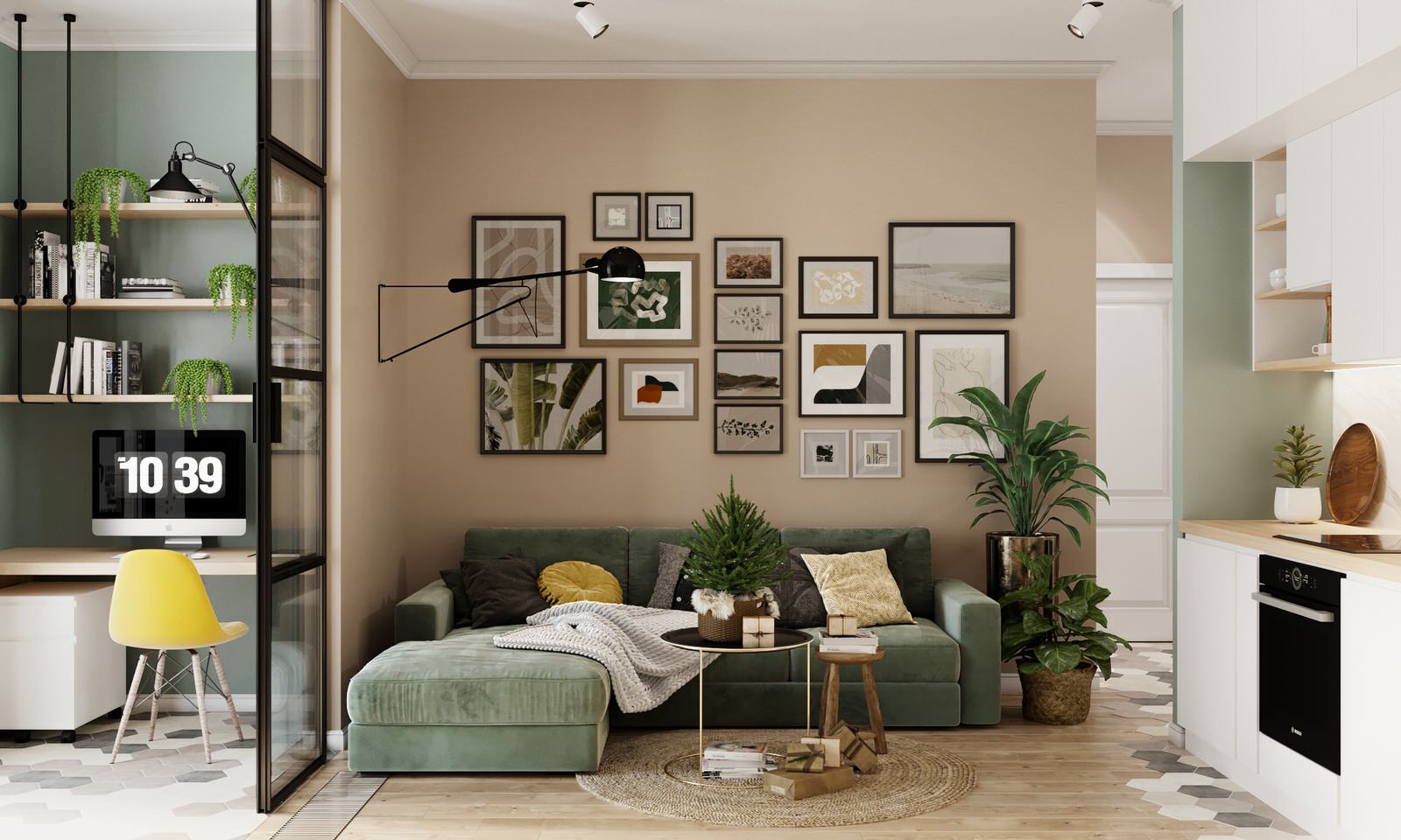 Обложка проекта: Квартира для молодой семьи 56 м2