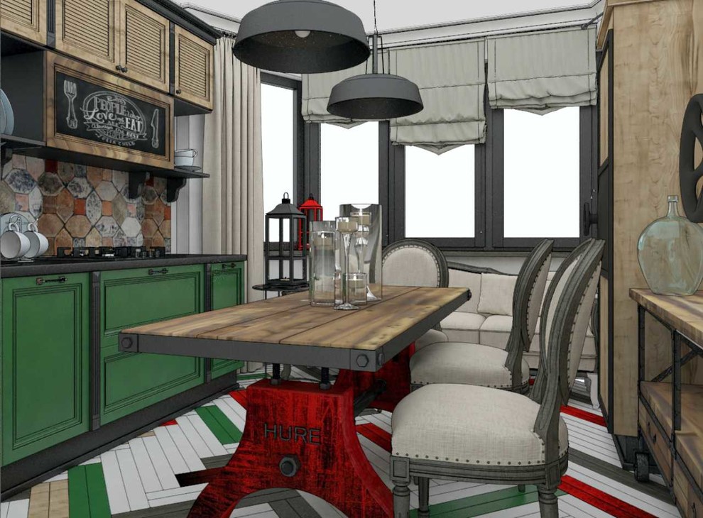 Обложка проекта: Индустриальный шик. Кухня в стиле лофт