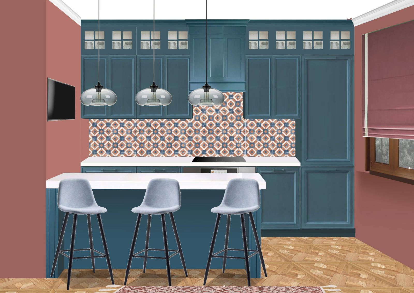 Обложка проекта: Больше цвета в четырёхкомнатной квартире