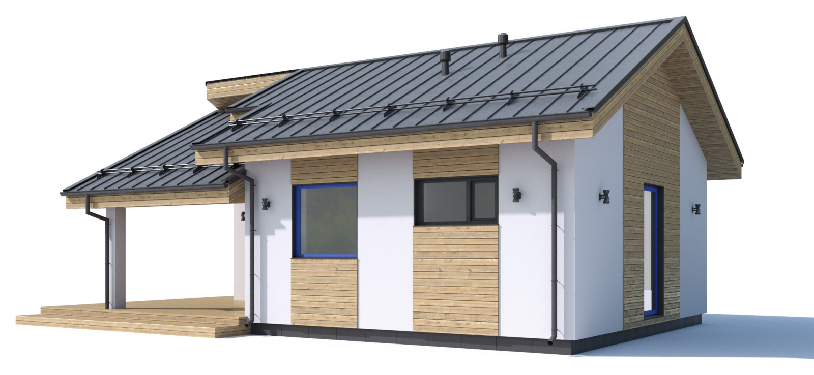 Обложка проекта: Мини дом для загородного отдыха, 45 м.кв.