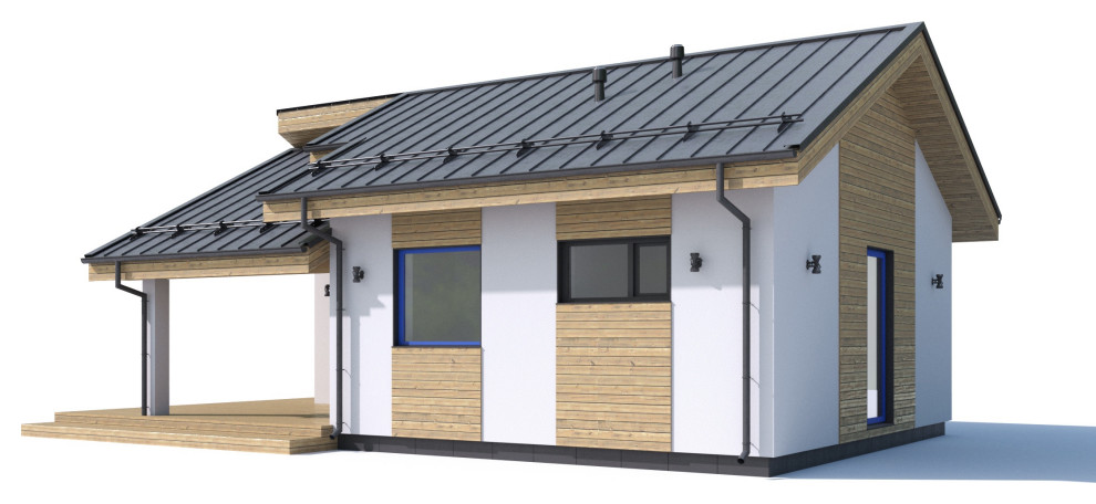 Обложка проекта: Мини дом для загородного отдыха, 45 м.кв.