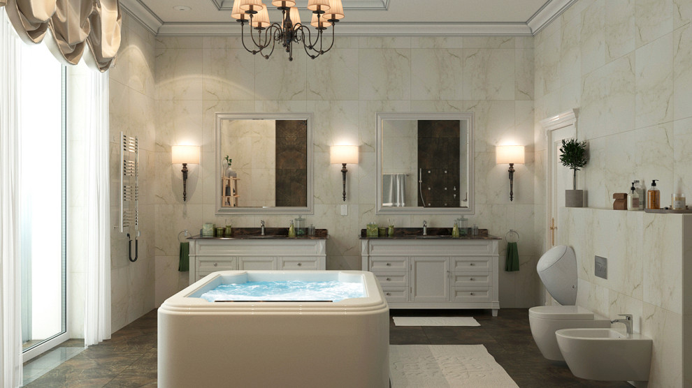 Дизайн проект особняка 834 кв.м. в современной классике