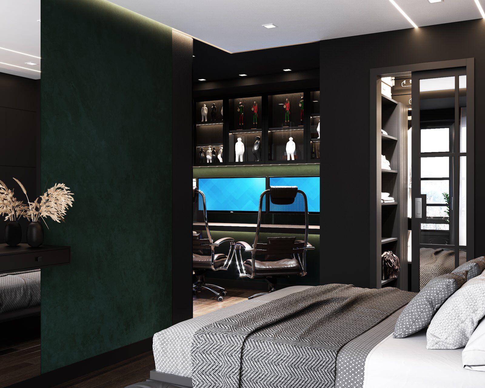 Квартира в черных тонах