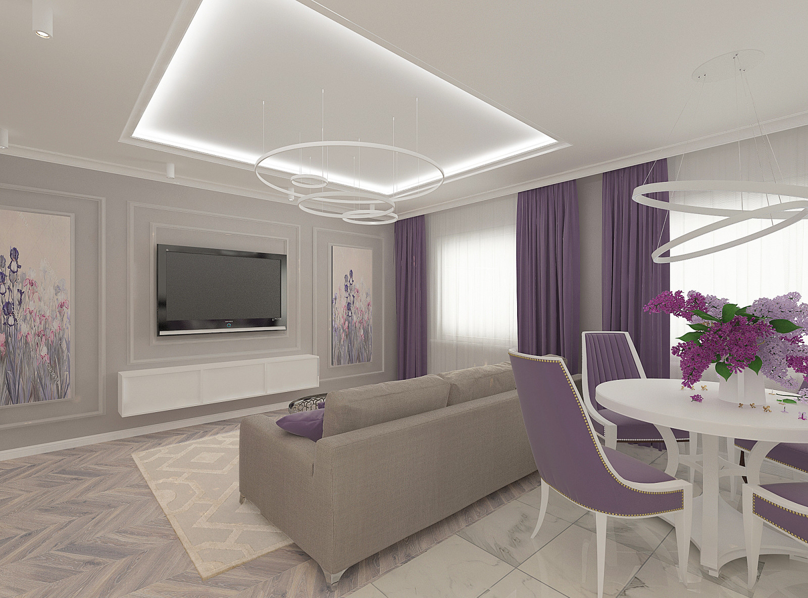 Неоклассика в квартире для молодой семьи