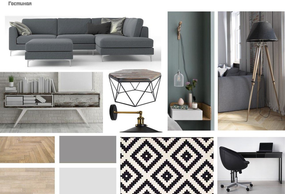 Дизайн-проект бюджетной квартиры-студии 35 м.кв. в г. Одинцово