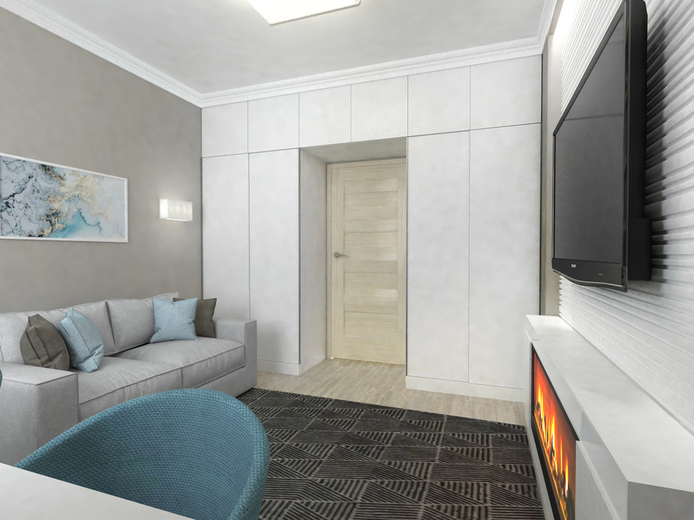 Двушка в голубых тонах