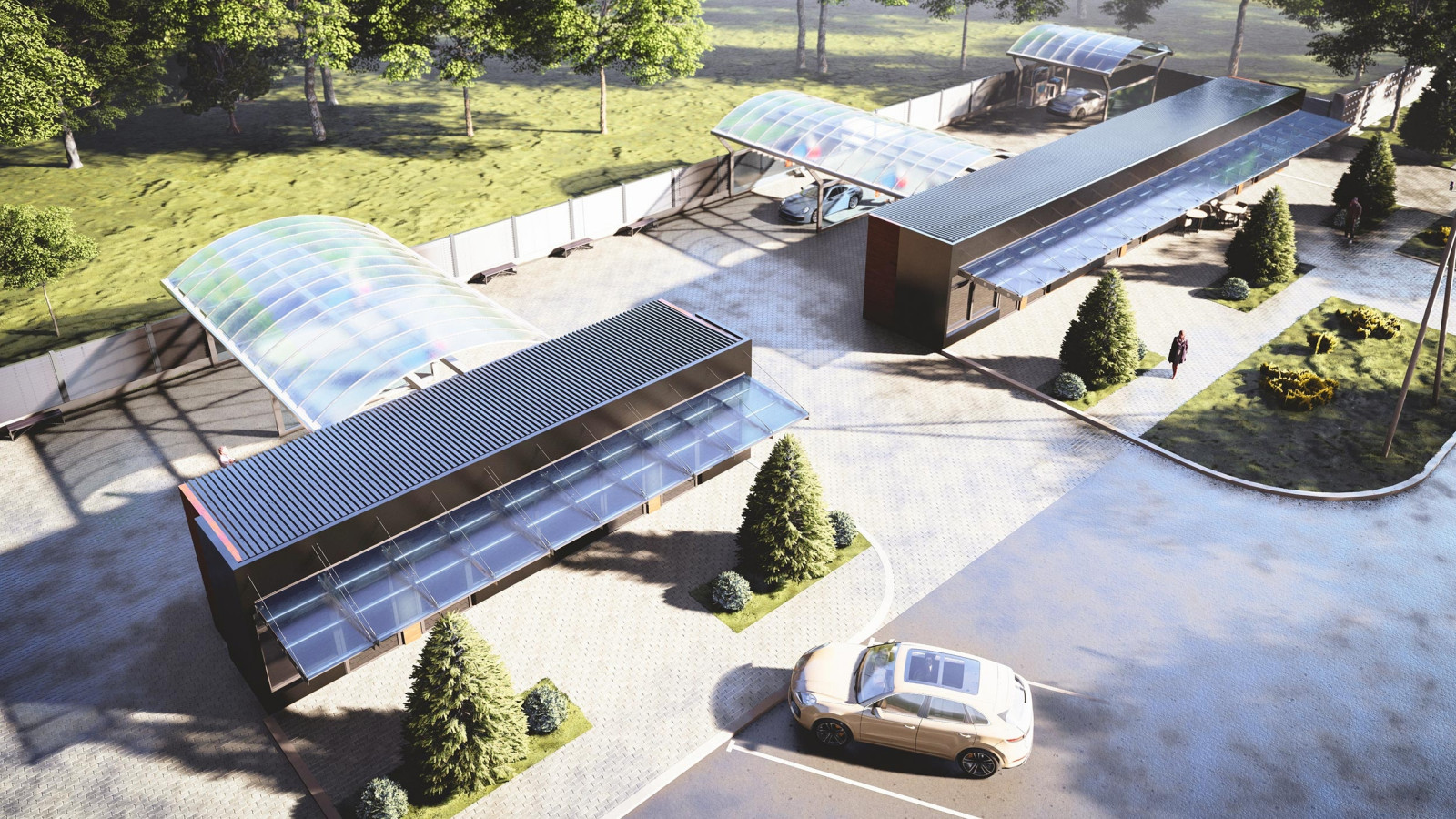 Торговый комплекс и автомойка