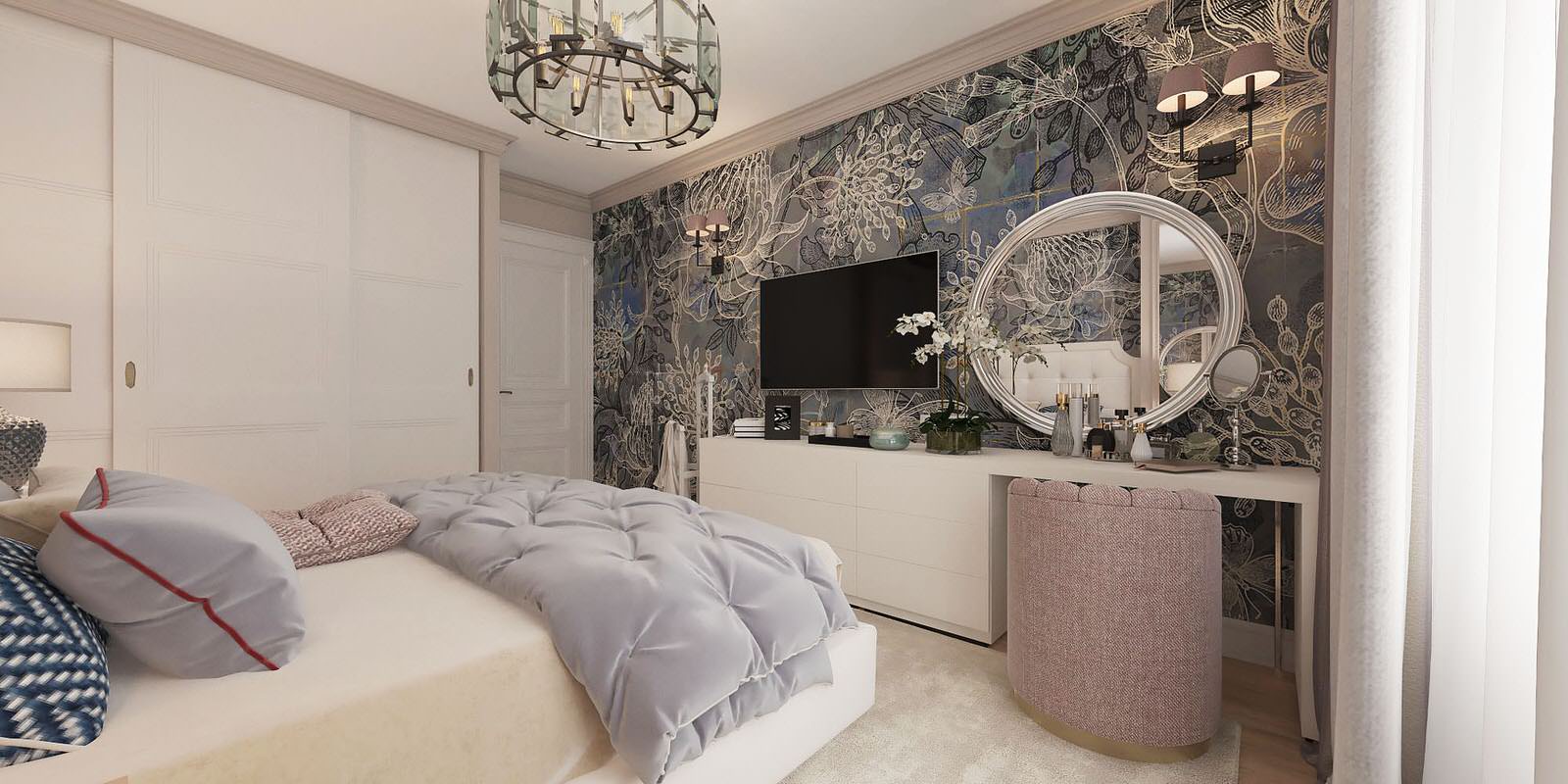 Спальня в светлых тонах с коллекцией Astral