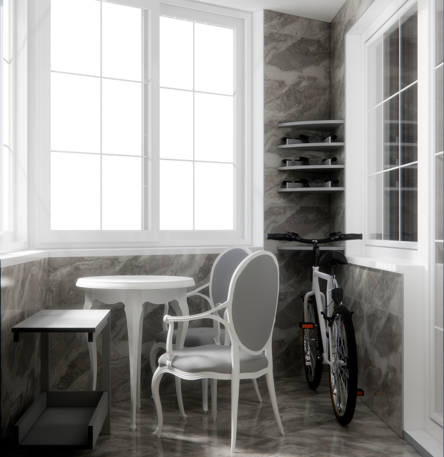 Гостиная, холл и балкон, Нарвская