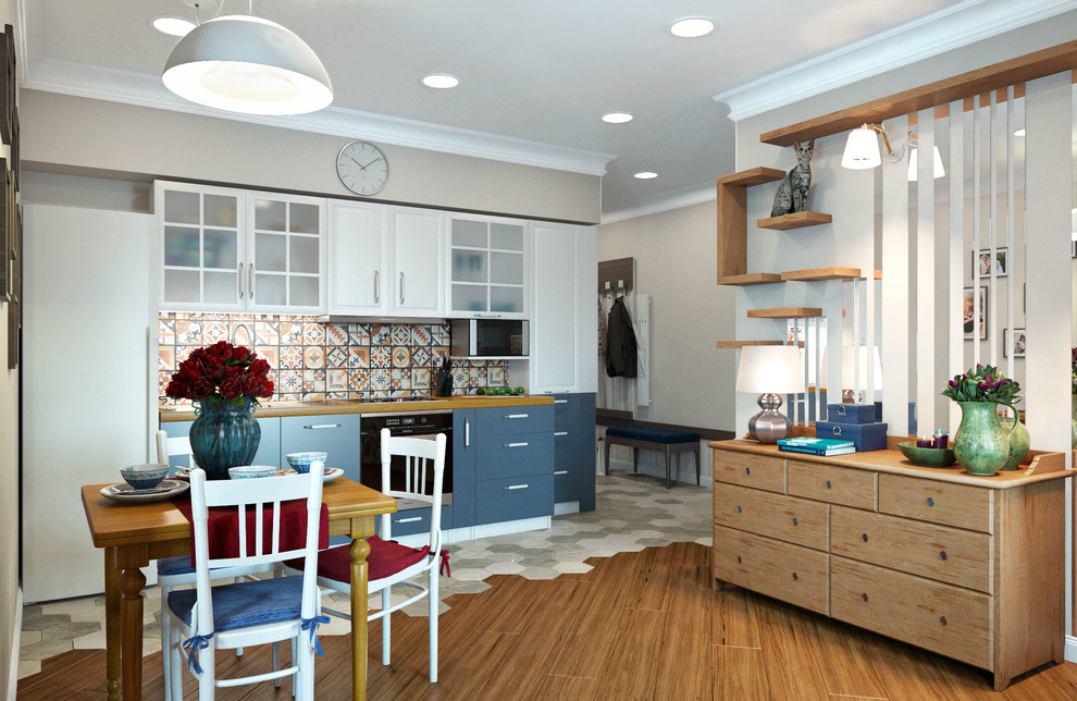 Большое совмещённое пространство в квартире