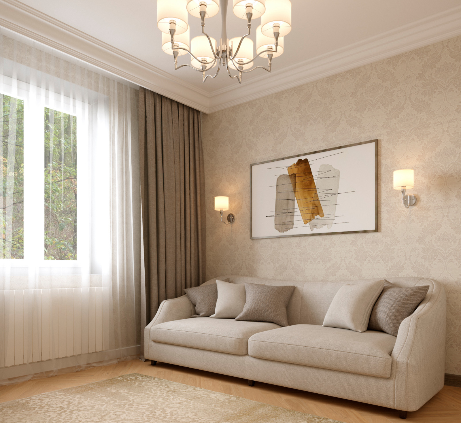 Интерьер частного дома, 500 кв.м.