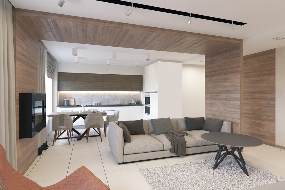 Обложка проекта: квартира со шпонированными панелями