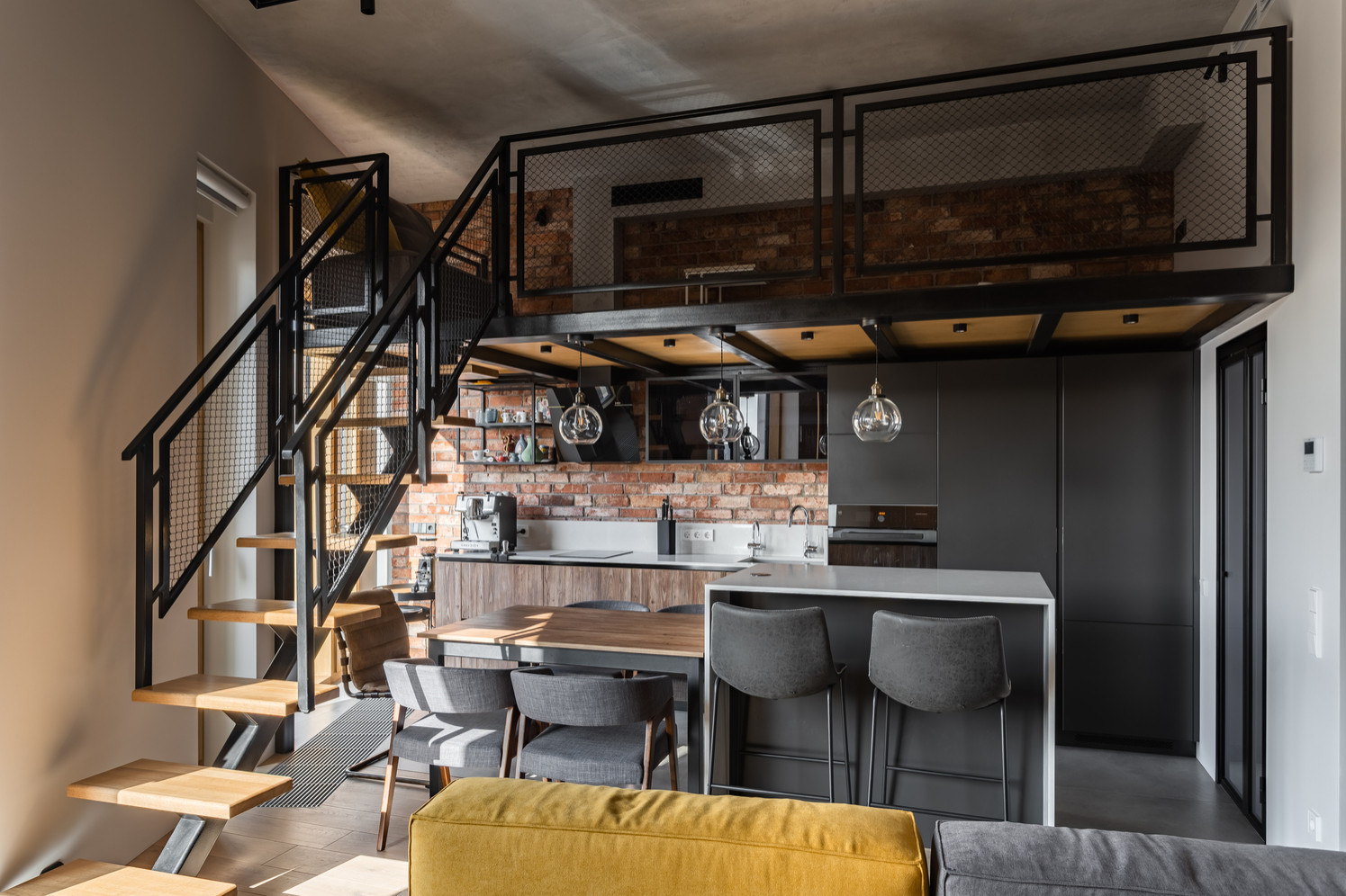 Нестандартное решение для зоны отдыха на кухне